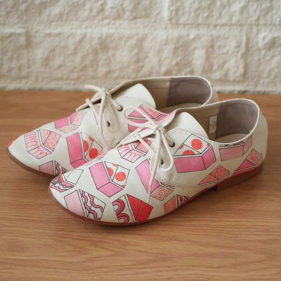 Hand printed shoes